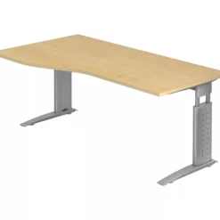 Lullmann Freiformtisch Canberra - 650-850 X 1800 X 1000/800 Mm - C-Fuß Design - Weißaluminium/buche -Vidaxl Verkäufe 66af5b2e d4db 4332 9755 f8a3af605853 3 scaled