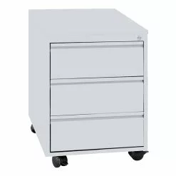 Lullmann Rollcontainer Schrank Bürocontainer 3 Schubladen Lichtgrau 55 X 40 X 59cm 505150