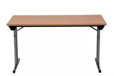 PROREGAL Klapptisch Lizard | T-Fuß-Gestell-Eckig | HxBxT 75x140x70 Cm | Chrom-Buche 3 PROREGAL Klapptisch Lizard | T-Fuß-Gestell-Eckig | HxBxT 75x140x70 Cm | Chrom-Buche