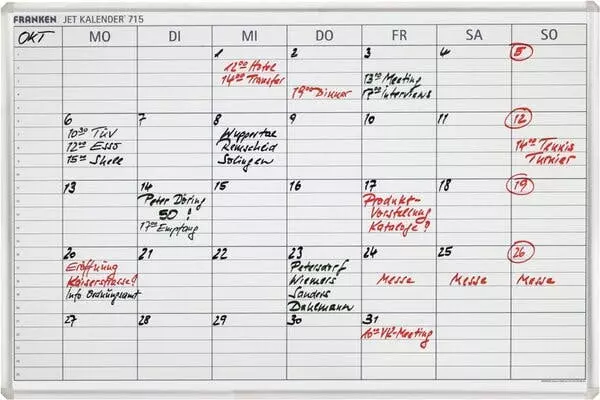 FRANKEN Datumstreifen Für Planungstafel JK1203, Weiß 6 FRANKEN Datumstreifen Für Planungstafel JK1203, Weiß – Bild 4