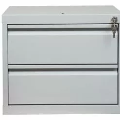 PROREGAL Unterbaucontainer Sparrow | 2 Schubladen | HxBxT 38x46x55 Cm | Grau