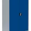 Lullmann Stahl-Aktenschrank Metallschrank Abschließbar Werzeugschrank 120 X 92,5 X 42,2cm Grau/Blau 530321