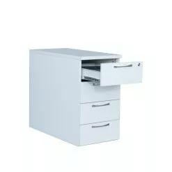 Lullmann Holz-Standcontainer ECO Bürocontainer 4 Schubladen 724 X 405 X 800 Mm Lichtgrau 391200
