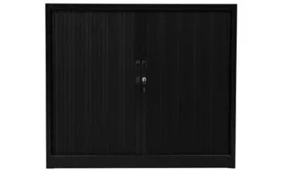 PROREGAL Rollladenschrank Weasel | 2 Ordernhöhen | HxBxT 75x120x46 Cm | Schwarz 4 PROREGAL Rollladenschrank Weasel | 2 Ordernhöhen | HxBxT 75x120x46 Cm | Schwarz – Bild 2