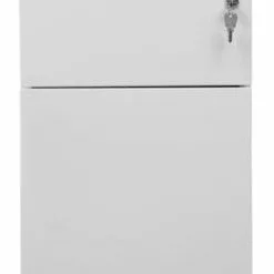 PROREGAL Rollcontainer Lynx | 1 Schublade & 1 Hängeschub| HxBxT 61x40x60 Cm | Weiß