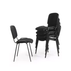 Null Konferenzstuhl, Stapelbar Gestell Schwarz Beschichtet - Taurotrade