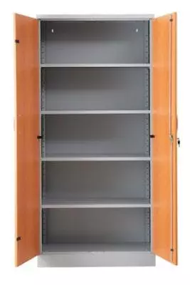 PROREGAL Aktenschrank Beetle | HxBxT 195x92x42 Cm | Silber-Erle 9 PROREGAL Aktenschrank Beetle | HxBxT 195x92x42 Cm | Silber-Erle – Bild 7