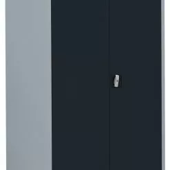 Lullmann Set Stahl Aktenschänke Grau/anthrazit 195x92,5x42,2cm + 180x80x38cm (530348+530338) 530398