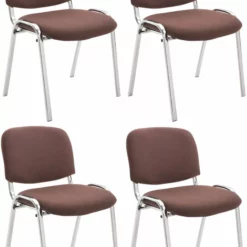 CLP 4er Set Stühle Ken C Stoff Braun