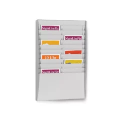 Null Wand-Sortiertafel, Vertikal 2 × 10 Fächer, Grau - Paperflow