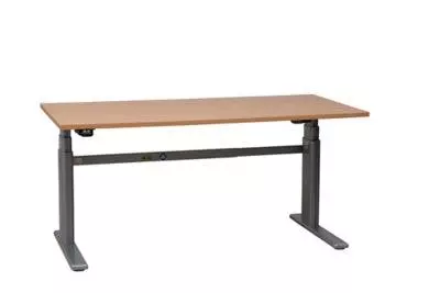 PROREGAL Elektrisch Höhenverstellbarer Schreibtisch Elk | HxBxT 63-128x180x80 Cm | Silber-Buche 8 PROREGAL Elektrisch Höhenverstellbarer Schreibtisch Elk | HxBxT 63-128x180x80 Cm | Silber-Buche – Bild 6