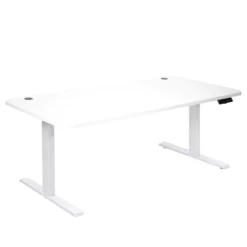 Null Schreibtisch HWC-D40, Computertisch, Elektrisch Höhenverstellbar 160x80cm 53kg ~ Kirsch-Dekor, Weiß -Vidaxl Verkäufe 800ede6c 59b0 4067 bfa3 ec08b362792d 2
