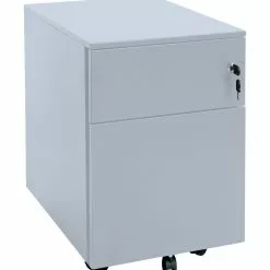 Lullmann Rollcontainer Bürocontainer Mit 2 Schubladen Inkl. Stifteschale 550 X 400 X 590 Mm Lichtgrau 505900