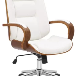 CLP Bürostuhl Yankton Walnuss/weiß
