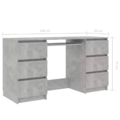 VidaXL Schreibtisch Betongrau 140×50×77 Cm Spanplatte -Vidaxl Verkäufe 854f0f6d 294d 4929 a7ab 26277b7427c5
