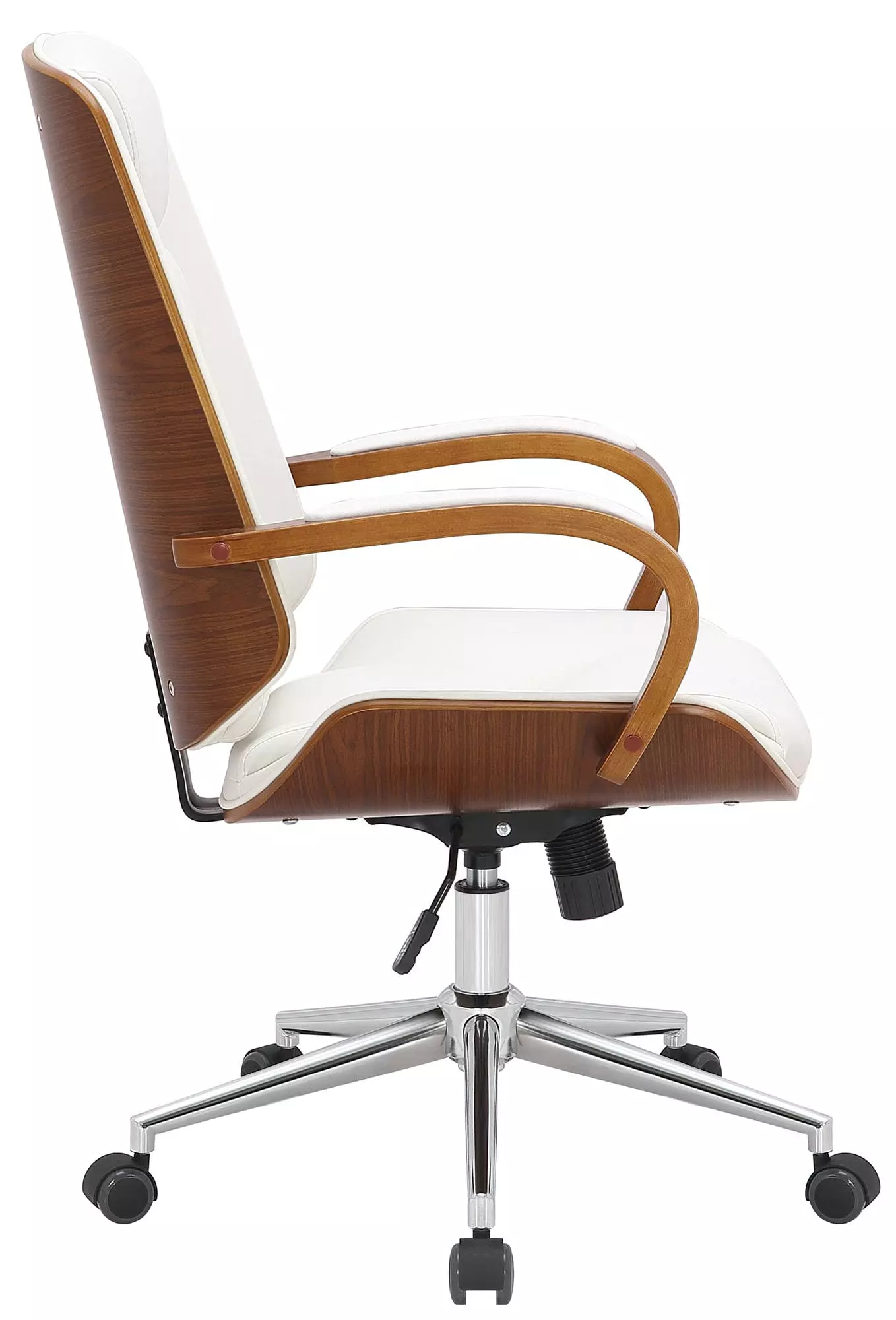 CLP Bürostuhl Yankton Walnuss/weiß 9 CLP Bürostuhl Yankton Walnuss/weiß – Bild 7