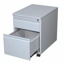 Lullmann Rollcontainer Bürocontainer Mit 2 Schubladen 610 X 460 X 590 Mm Lichtgrau 505303