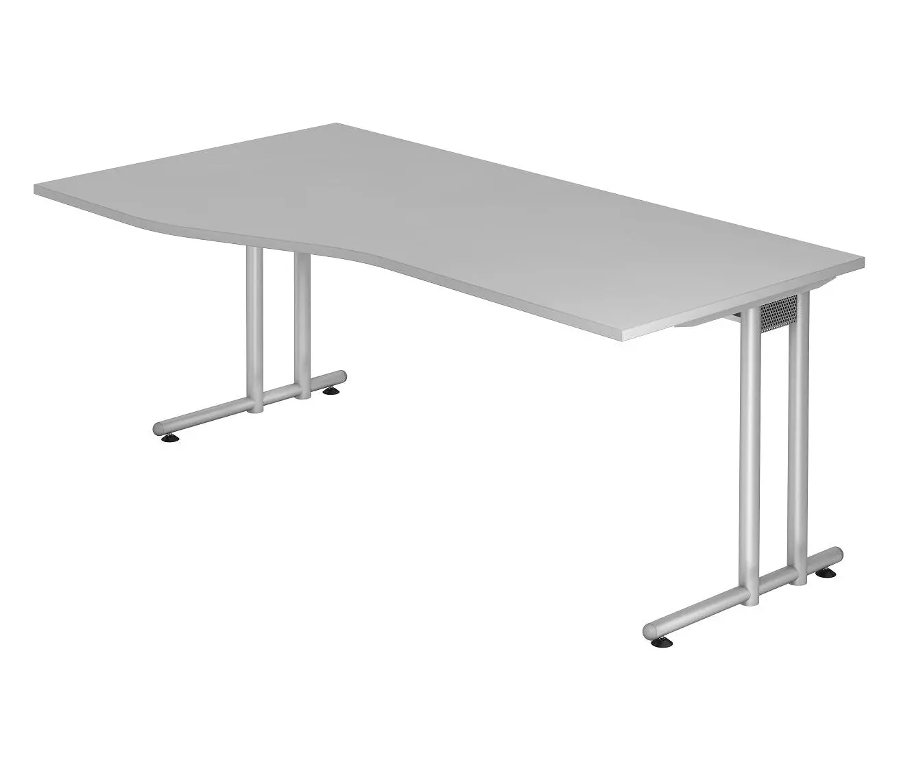 Lullmann Freiformtisch New York - 720 X 1800 X 1000/800 Mm - C-Fuß Design - Weißaluminium/ahorn 110553 5 Lullmann Freiformtisch New York - 720 X 1800 X 1000/800 Mm - C-Fuß Design - Weißaluminium/ahorn 110553 – Bild 3