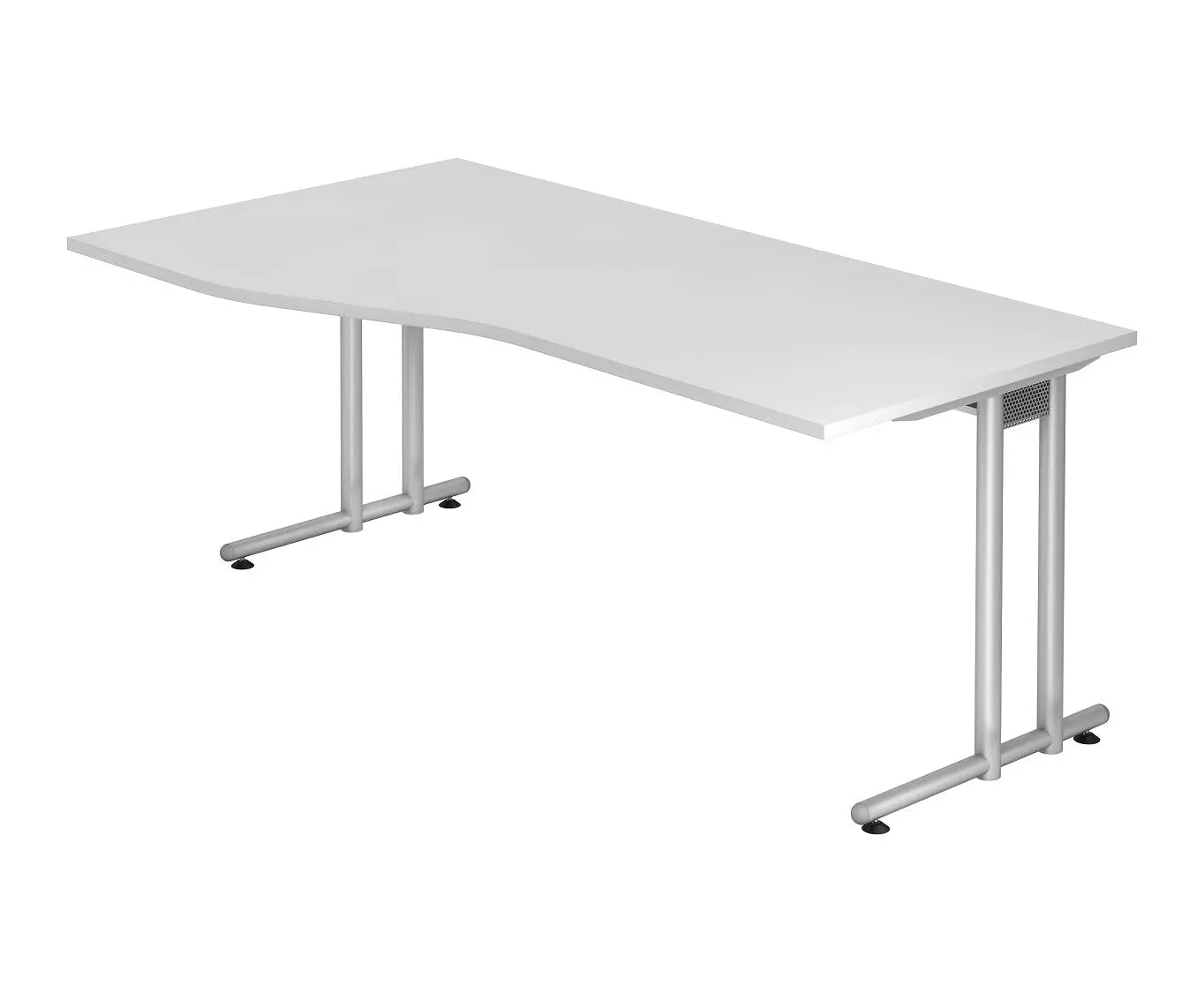 Lullmann Freiformtisch New York - 720 X 1800 X 1000/800 Mm - C-Fuß Design - Weißaluminium/ahorn 110553 4 Lullmann Freiformtisch New York - 720 X 1800 X 1000/800 Mm - C-Fuß Design - Weißaluminium/ahorn 110553 – Bild 2