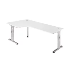 Lullmann Freiformtisch Canberra - 650-850 X 1800 X 1000/800 Mm - C-Fuß Design - Weißaluminium/nussbaum -Vidaxl Verkäufe 8daa23d0 9ea1 4b93 b65e 8a89cb244773 2