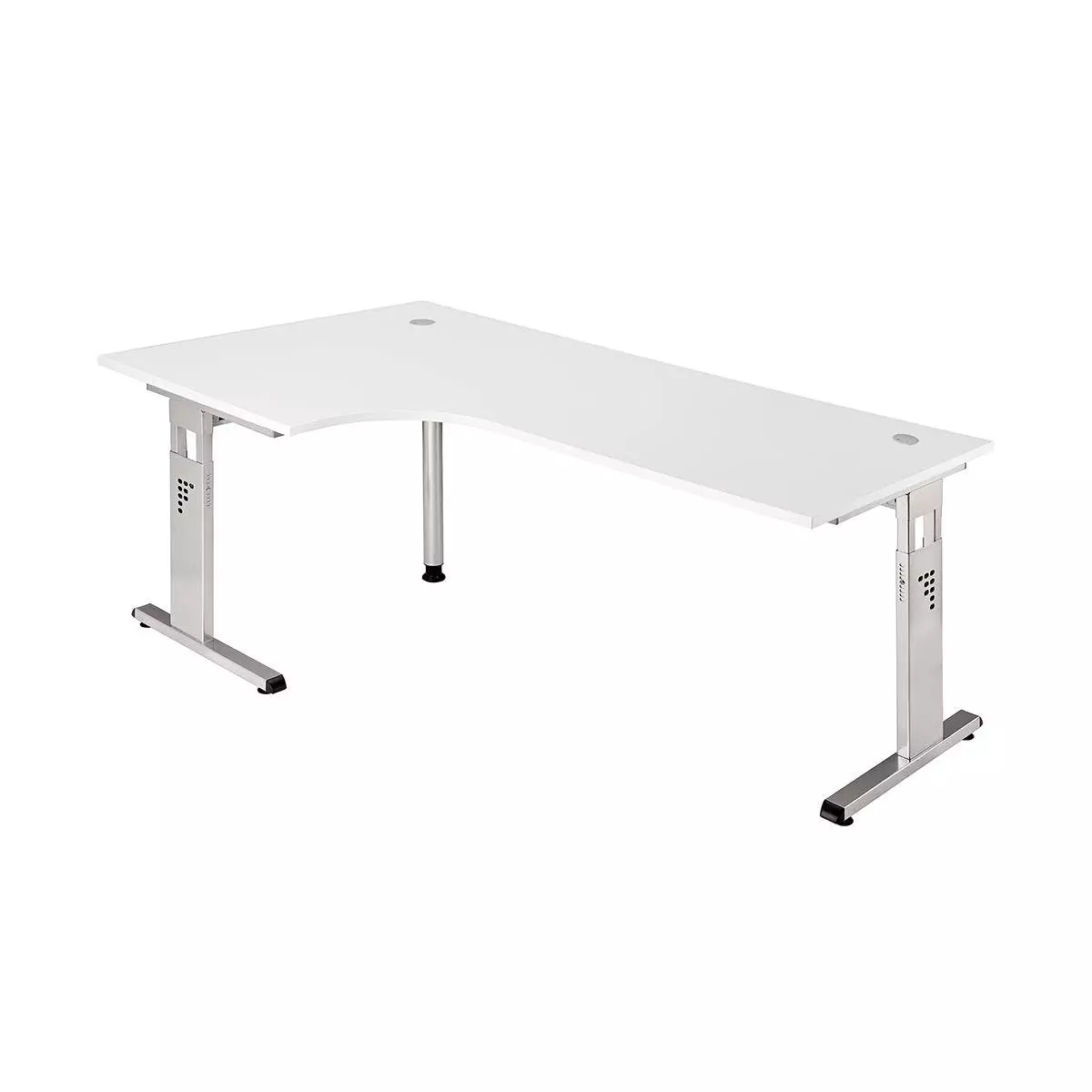 Lullmann Freiformtisch Osaka - 650-850 X 2000 X 1200/800 Mm - C-Fuß Design - Weißaluminium/lichtgrau 7 Lullmann Freiformtisch Osaka - 650-850 X 2000 X 1200/800 Mm - C-Fuß Design - Weißaluminium/lichtgrau – Bild 5