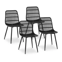 Null Fromm & Starck Stuhl - 4er Set - Bis 150 Kg - Sitzflche 46,5 X 45,5 Cm - Schwarz