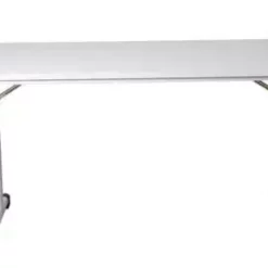 PROREGAL Klapptisch Lizard | T-Fuß-Gestell-Rund | HxBxT 75x140x70 Cm | Grau