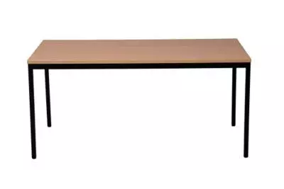 PROREGAL Bürotisch Wolf | Rechteckig | HxBxT 75x140x60 Cm | Schwarz-Buche 4 PROREGAL Bürotisch Wolf | Rechteckig | HxBxT 75x140x60 Cm | Schwarz-Buche – Bild 2