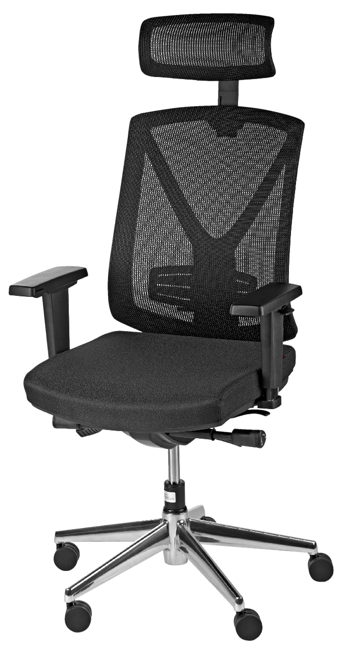 SIGMA Bürostuhl EC 901, Mit Rädern, Verstellbare Sitzhöhe, 122 X 66.5 X 48.5 Cm, Schwarz 3 SIGMA Bürostuhl EC 901, Mit Rädern, Verstellbare Sitzhöhe, 122 X 66.5 X 48.5 Cm, Schwarz