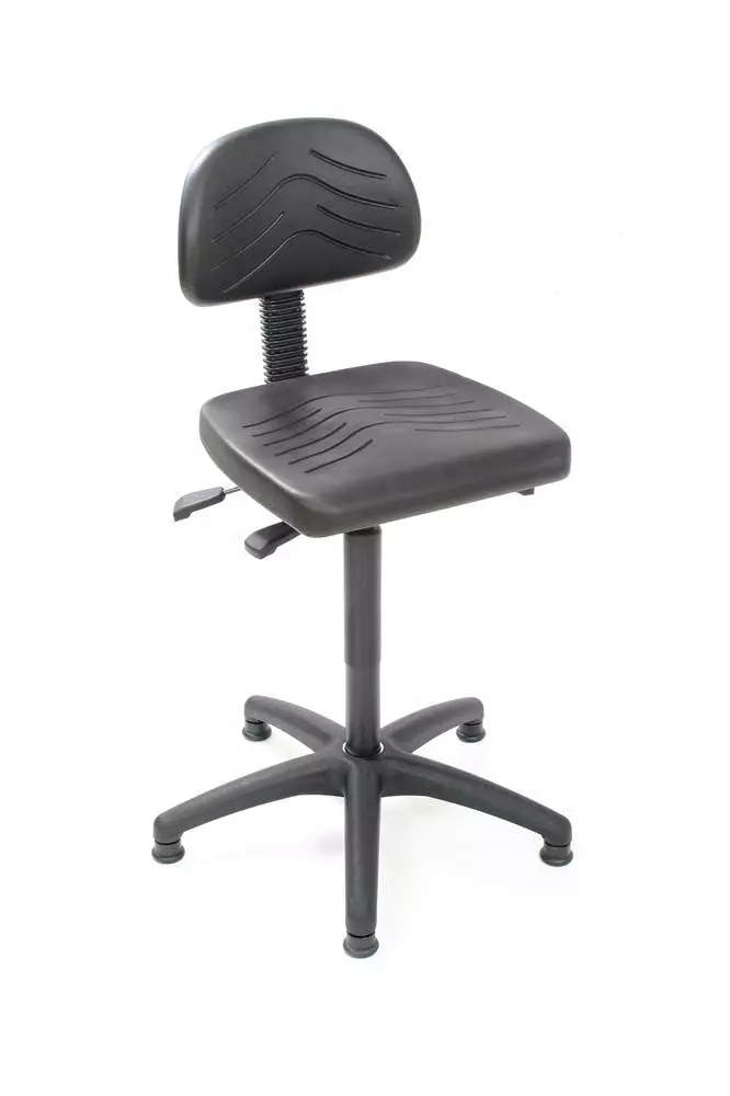 PROREGAL Arbeitsstuhl Arlington Mit Asynchron-Mechanik | Bodengleiter | Polster Anthrazit 6 PROREGAL Arbeitsstuhl Arlington Mit Asynchron-Mechanik | Bodengleiter | Polster Anthrazit – Bild 4
