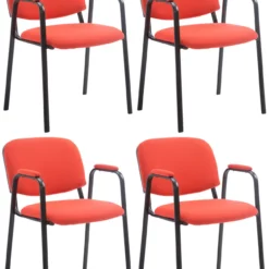 CLP 4er Set Besucherstühle Ken PRO Stoff Schwarz -Vidaxl Verkäufe 94bb16d8 b3e4 4043 8311 c3a48e67644e