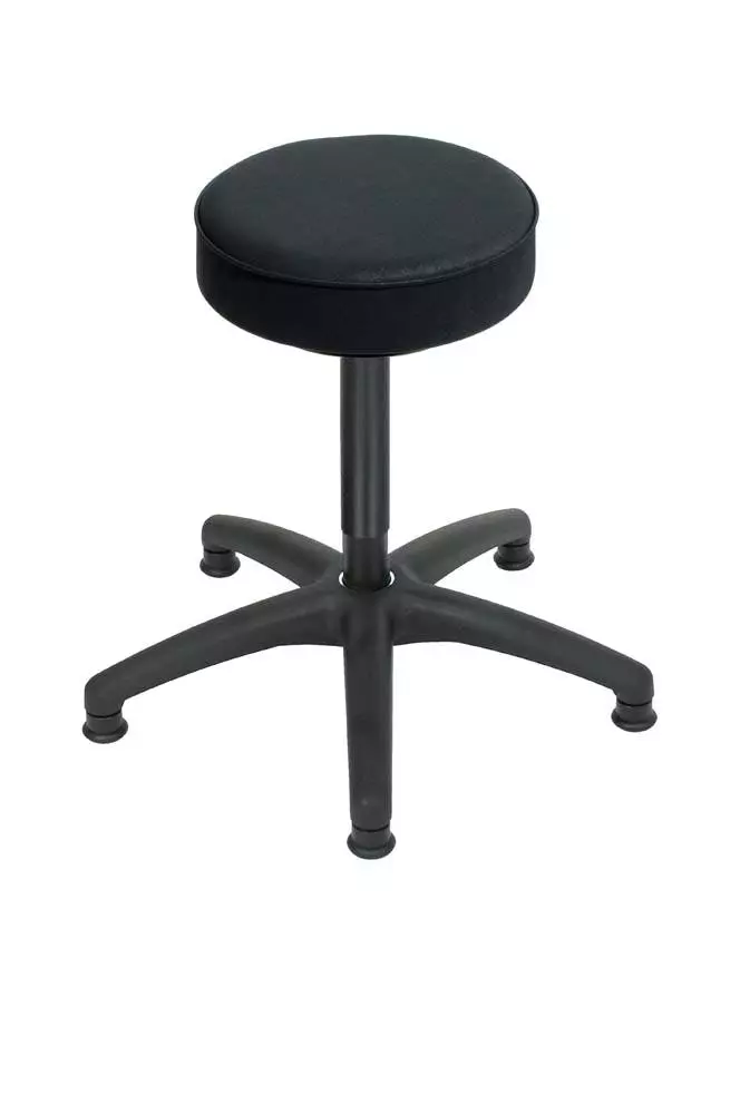 PROREGAL Klassischer Hocker Portland Mit Rollen | Kunstlederpolsterung In Blau | Breites Breites Fußkreuz 5 PROREGAL Klassischer Hocker Portland Mit Rollen | Kunstlederpolsterung In Blau | Breites Breites Fußkreuz – Bild 3