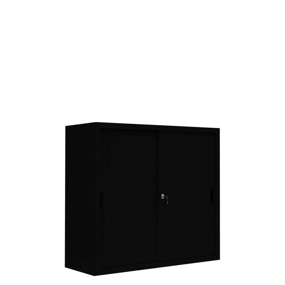 Lullmann Schiebetürenschrank Büro Aktenschrank Sideboard Aus Stahl Schwarz 1090 X 1200 X 450 Mm (HxBxT) 550149 8 Lullmann Schiebetürenschrank Büro Aktenschrank Sideboard Aus Stahl Schwarz 1090 X 1200 X 450 Mm (HxBxT) 550149 – Bild 6