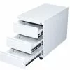 Lullmann Büro Rollcontainer Bürocontainer Mit 3 Schubladen 62x46x79cm Weiß 505807