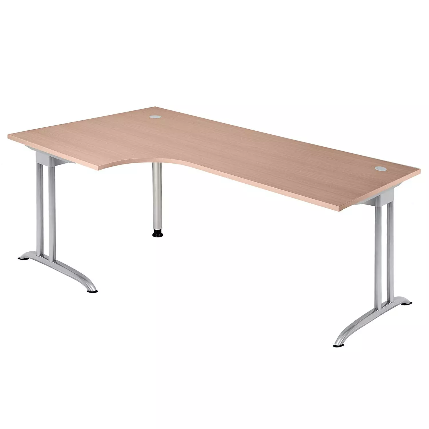 Lullmann Freiformtisch Berlin - 720 X 2000 X 1200/800 Mm - C-Fuß Design - Weißaluminium/weiß 110161 4 Lullmann Freiformtisch Berlin - 720 X 2000 X 1200/800 Mm - C-Fuß Design - Weißaluminium/weiß 110161 – Bild 2