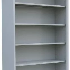 Lullmann Aktenregal, Büroregal, Ordnerregal, 4 Fachböden, 5 Ordnerhöhen, Farbe: RAL 7035 Lichtgrau, 1950 X 1200 X 422 Mm 540160