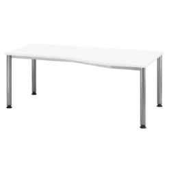 Lullmann Freiformtisch Helsinki - 680-760 X 1800 X 1000/800 Mm - 4-Fuß-Gestell - Weißaluminium/ahorn -Vidaxl Verkäufe 9d225c84 fef4 4993 a94d 017024072415 2