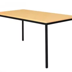 Lullmann Stahl-Schreibtisch Für Unterbaucontainer (310321/310331) 120x80cm Schwarz-Buche 310121