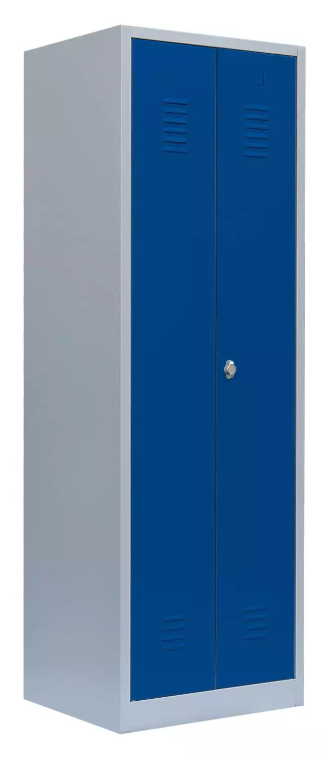Lullmann Spind Kleiderschrank Stahl Spindschrank PutzSpind 180x60x50cm Lichtgrau/Blau 510721 3 Lullmann Spind Kleiderschrank Stahl Spindschrank PutzSpind 180x60x50cm Lichtgrau/Blau 510721