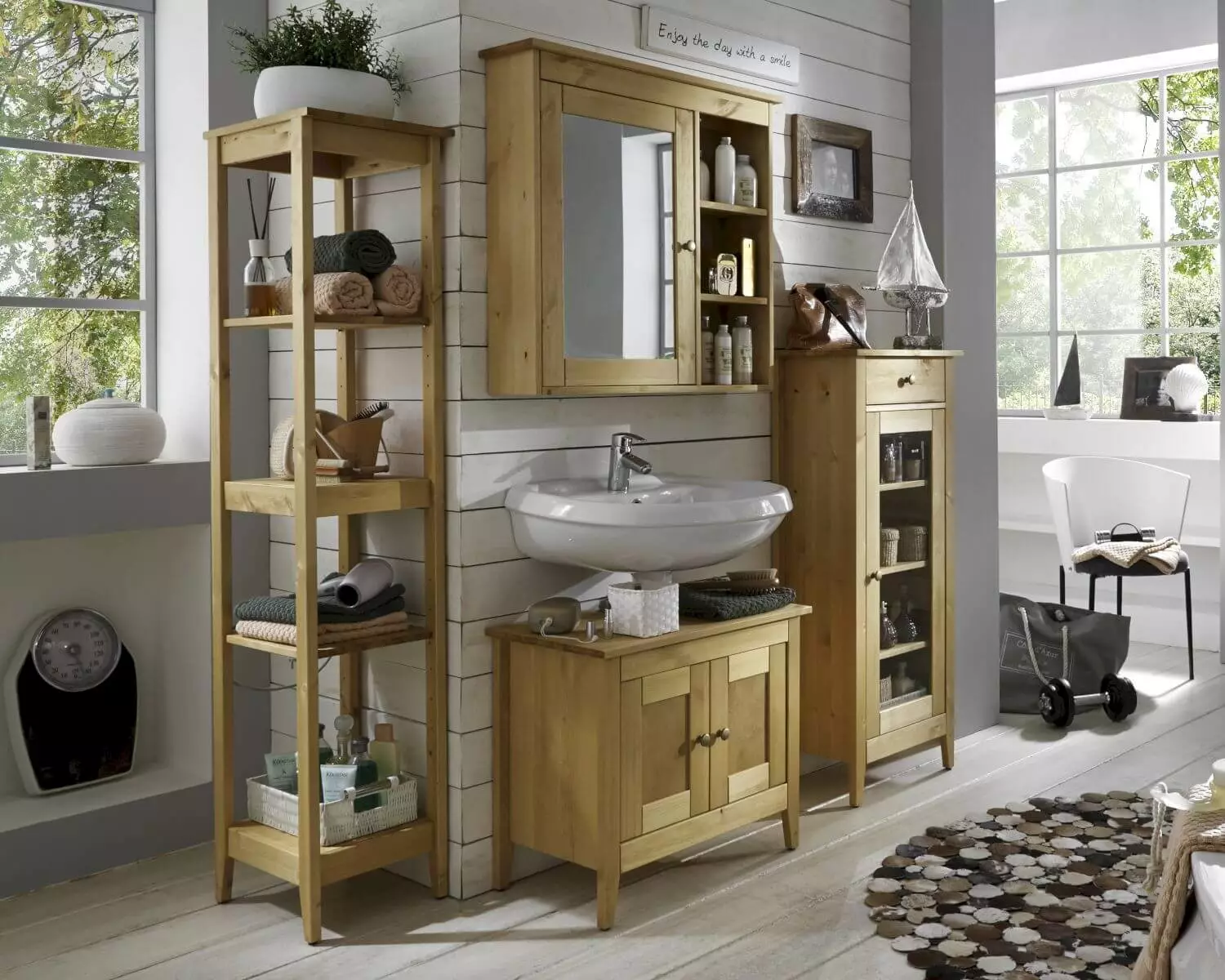 Titelseite -Vidaxl Verkäufe Massivholz Splash Badezimmer Spiegelschrank 100010014 324427 1