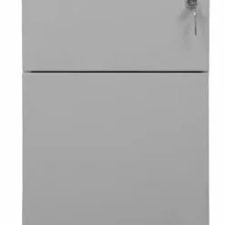 PROREGAL Rollcontainer Lynx | 1 Schublade & 1 Hängeschub| HxBxT 61x40x60 Cm | Grau