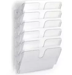 Durable Wandprospekthalter, HxBxT 520x340x100mm, F. 6xDIN A4quer, Ablage(n) Weiß