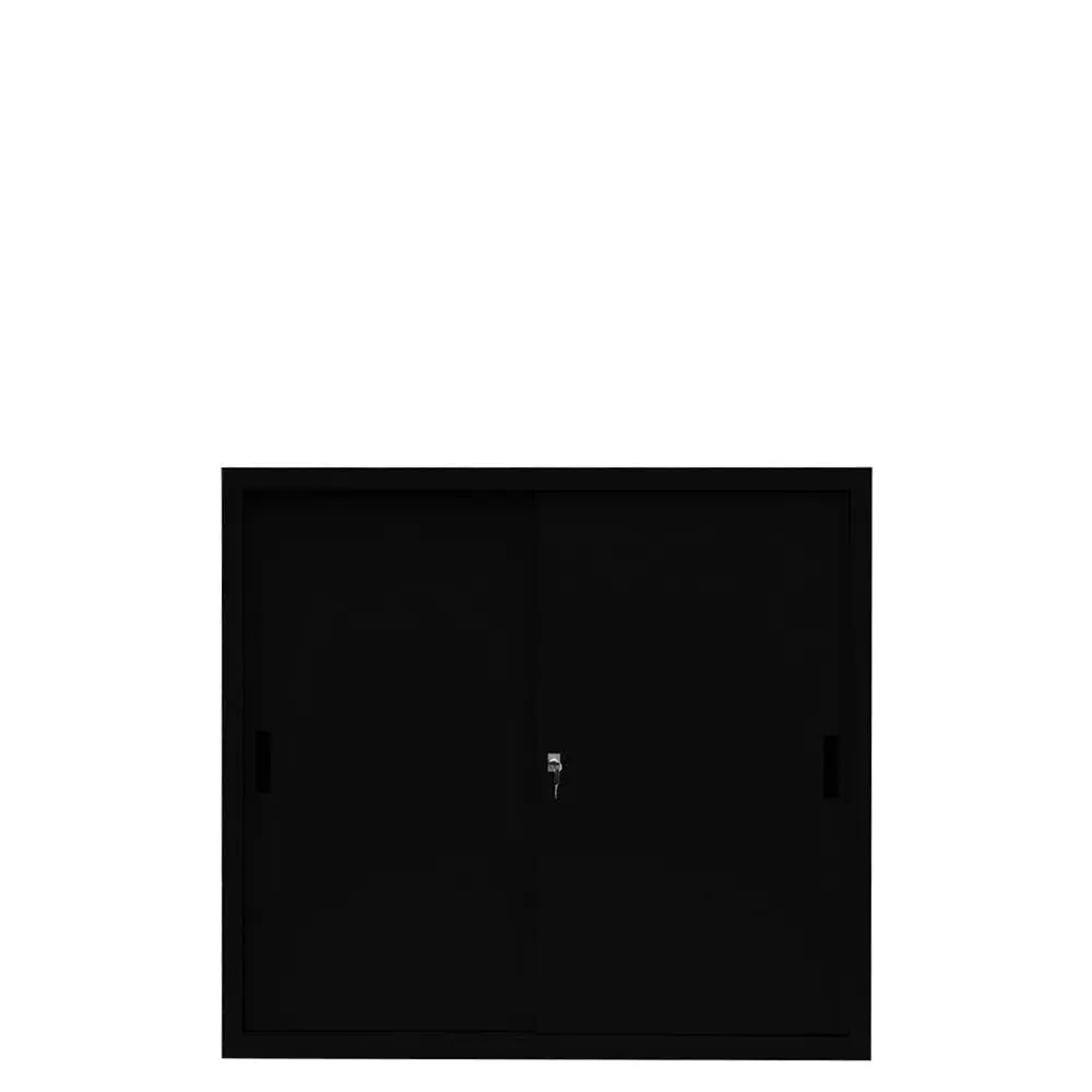 Lullmann Schiebetürenschrank Büro Aktenschrank Sideboard Aus Stahl Schwarz 1090 X 1200 X 450 Mm (HxBxT) 550149 9 Lullmann Schiebetürenschrank Büro Aktenschrank Sideboard Aus Stahl Schwarz 1090 X 1200 X 450 Mm (HxBxT) 550149 – Bild 7