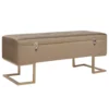 VidaXL Bank Mit Staufach 105 Cm Beige Samt