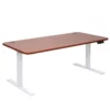 Null Schreibtisch HWC-D40, Computertisch, Elektrisch Höhenverstellbar 160x80cm 53kg ~ Natur, Weiß