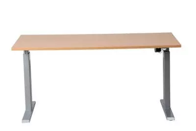 PROREGAL Elektrisch Höhenverstellbarer Schreibtisch Zebra | HxBxT 70-116x140x80 Cm | Weiß-Buche 4 PROREGAL Elektrisch Höhenverstellbarer Schreibtisch Zebra | HxBxT 70-116x140x80 Cm | Weiß-Buche – Bild 2