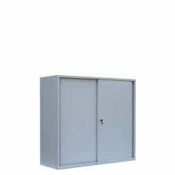 Lullmann Steelboxx Schiebetürenschrank Schiebetüren Büro Aktenschrank Sideboard Aus Stahl Grau 1090 X 1200 X 450 Mm (H X B X T) 550145