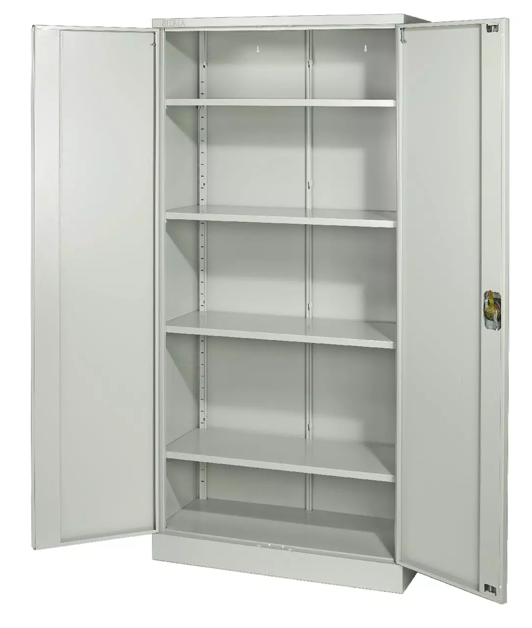 SIGMA Aktenschrank, Metall, 92 X 42 X 195 Cm, 4 Fachböden, Verstellbare Griffe, Abschließbar, Grau 3 SIGMA Aktenschrank, Metall, 92 X 42 X 195 Cm, 4 Fachböden, Verstellbare Griffe, Abschließbar, Grau