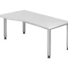 Lullmann Freiformtisch Quebec - 680-760 X 1800 X 1000/800 Mm - 4-Fuß-Gestell - Weißaluminium/weiß -Vidaxl Verkäufe ba8aca0a 4e14 48f9 b062 75d9b4542257 3