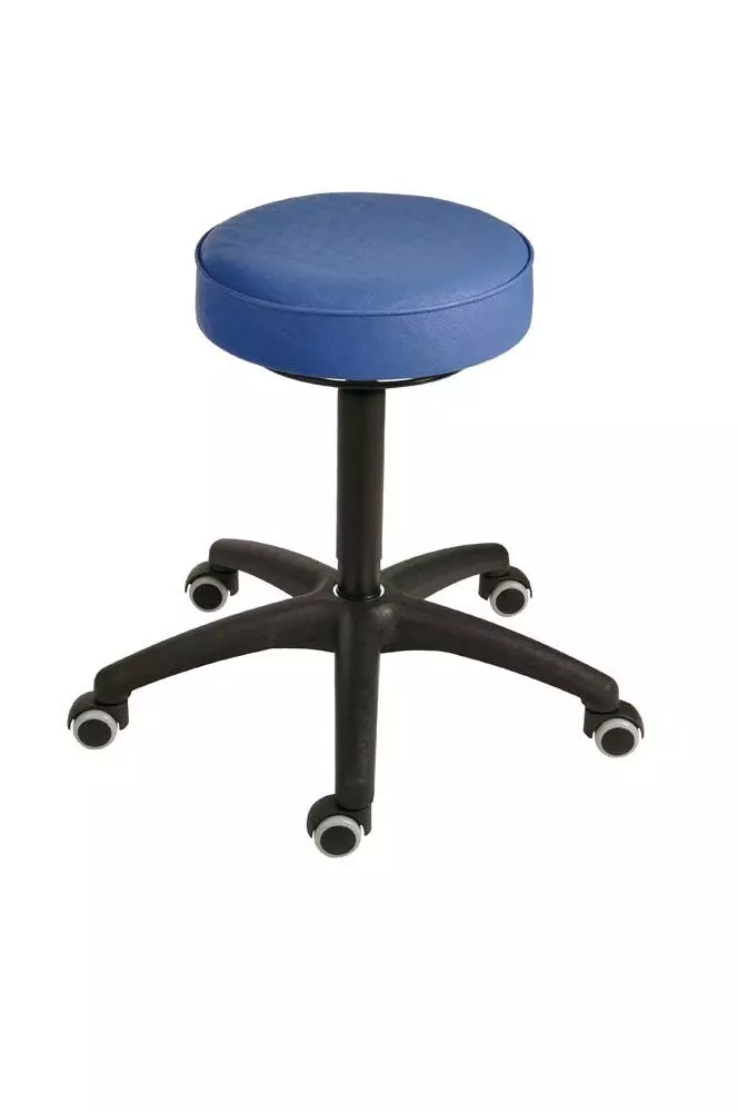 PROREGAL Klassischer Hocker Portland Mit Rollen | Kunstlederpolsterung In Grün | Breites Breites Fußkreuz 6 PROREGAL Klassischer Hocker Portland Mit Rollen | Kunstlederpolsterung In Grün | Breites Breites Fußkreuz – Bild 4